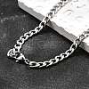 Tarnish Resistant 304 Stainless Steel Curb Chain/Twisted Chain Necklace Making STAS-A028-N122P-1