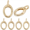 6Pcs Brass Spring Gate Rings FIND-SC0010-95-1