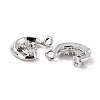 Eco-Friendly Brass Micro Pave Clear Cubic Zirconia Charms ZIRC-C027-08P-RS-2