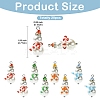 20Pcs 4 Styles Glass Seed & Shell Pearl Pendants PALLOY-YW00140-2