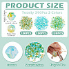 390Pcs 3 Colors Transparent Colours Glass Seed Beads GLAA-TA0003-76A-4