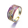 304 Stainless Steel Chunky Wide Cuff Ring RJEW-N038-102-4