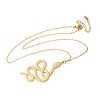 304 Stainless Steel Snake Pendant Necklaces for Women Men LS-NJEW-Z063-03G-08-2