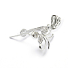 Anti-Tarnish Rhodium Plated 925 Sterling Silver Micro Pave Cubic Zirconia Pendant Bails STER-P034-56P-1