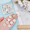 48Pcs 8 Styles Natural Freshwater Shell Pendants SHEL-ME0001-08-4