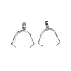 100Pcs 201 Stainless Steel Ice Pick Pinch Bails STAS-ZF0001-38-1