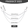 Alloy Multilayer Chain Belts for Pants AJEW-WH20018-128P-2