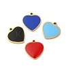 304 Stainless Steel Enamel Charms STAS-A078-06G-1