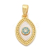 Brass Micro Pave Cubic Zirconia Pendents KK-M303-01G-11-1