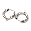 201 Stainless Steel Hoop Earring Findings STAS-D379-05D-P-2