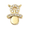 Brass Micro Pave Cubic Zirconia Pendants KK-L229-51G-1