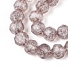 Transparent Crackle Glass Beads Strands GLAA-N053-8mm-03-3