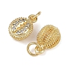 Brass Micro Pave Cubic Zirconia Pendants KK-I358-061G-A-2
