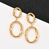 304 Stainless Steel Oval Dangle Stud Earrings EJEW-I320-20G-1