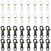 32Pcs 2 Colors POM Plastic Swivel Clasps FIND-SC0017-04-1