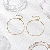 304 Stainless Steel Cross Link Anklets AJEW-AN00722-02-1