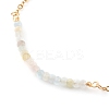March Birthstone Natural Morganite Beaded Bracelets BJEW-JB06092-03-2
