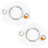 Gesso Irregular Jewelry Display Plate LS-DJEW-WH0015-97A-1