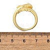 Whale Brass Cuff Rings for Women RJEW-Z085-01G-01-5