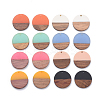 8 Colors Resin & Walnut Wood Pendants RESI-X0001-30B-1
