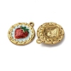 304 Stainless Steel Enamel Pendants STAS-P406-24G-2