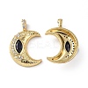 Brass Micro Pave Cubic Zirconia Pendants KK-E068-VF324-1