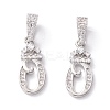 Eco-Friendly Brass Micro Pave Cubic Zirconia Pendants KK-K265-01P-O-1