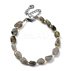 Natural Labradorite Beaded Bracelets for Women G-P563-07P-05-4
