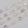 3.28 Feet Handmade Natural Amethyst Beaded Chains X-CHC-I031-11B-2