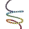 Glass Spiral Pendant Decorations HJEW-TA00269-5