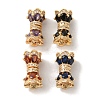 Rack Plating Brass Cubic Zirconia Glass Pendants KK-S368-03G-1