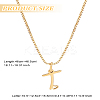 1pc Brass Chain & 304 Stainless Steel Letter Pendant Necklaces NJEW-LP0001-40T-G-2