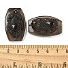 Natural Ice Obsidian Carved Connector Charms G-Q191-01A-3