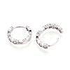 Brass Micro Pave Clear Cubic Zirconia Hexagon Hoop Earrings EJEW-T048-47P-3