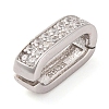 925 Sterling Silver Micro Pave Clear Cubic Zirconia Twister Clasps STER-U005-07P-1