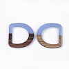 Transparent Resin & Walnut Wood Linking Rings RESI-Q210-012A-B01-2