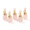 Faceted Natural Rose Quartz Pendants G-H252-A04-1