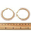 Beaded Hoop Earrings EJEW-JE03830-03-5