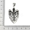 304 Stainless Steel Big Pendants STAS-F310-20AS-3