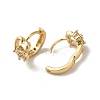 KC Gold Plated Brass Micro Pave Cubic Zirconia Hoop Earring EJEW-L271-01KCG-13-2