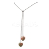 304 Stainless Steel Box Chain Lariat Necklaces NJEW-JN05889-2