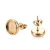 Ion Plating(IP) 304 Stainless Steel Stud Earring Settings STAS-K202-05C-G-1