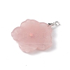 Natural Rose Quartz Big Pendants G-B040-01P-11-4