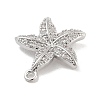 Brass Pave Clear Cubic Zirconia Pendants LS-KK-Z061-09P-01-2