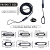 60Pcs Silicone Rings with 5 Strands Adjustable Necklace Lanyard Anti-Lost Pendant Holder MOBA-CP0001-01-2