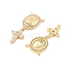 Brass Pave Cubic Zirconia Pendants KK-U009-09G-G-2