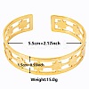 Stylish European and American Hollow Star 304 Stainless Steel Cuff Bangles for Women XB2693-2-1