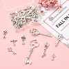 30Pcs 10 Styles Tibetan Style Alloy Pendants TIBEP-YW0002-07-3
