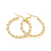 PVD Vacuum Plating 201 Stainless Steel Twist Rope Hoop Earrings with 304 Stainless Steel Pins for Women EJEW-D279-02G-02-1