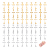 60Pcs 2 Colors 201 Stainless Steel Connector Charms STAS-UN0061-93-1